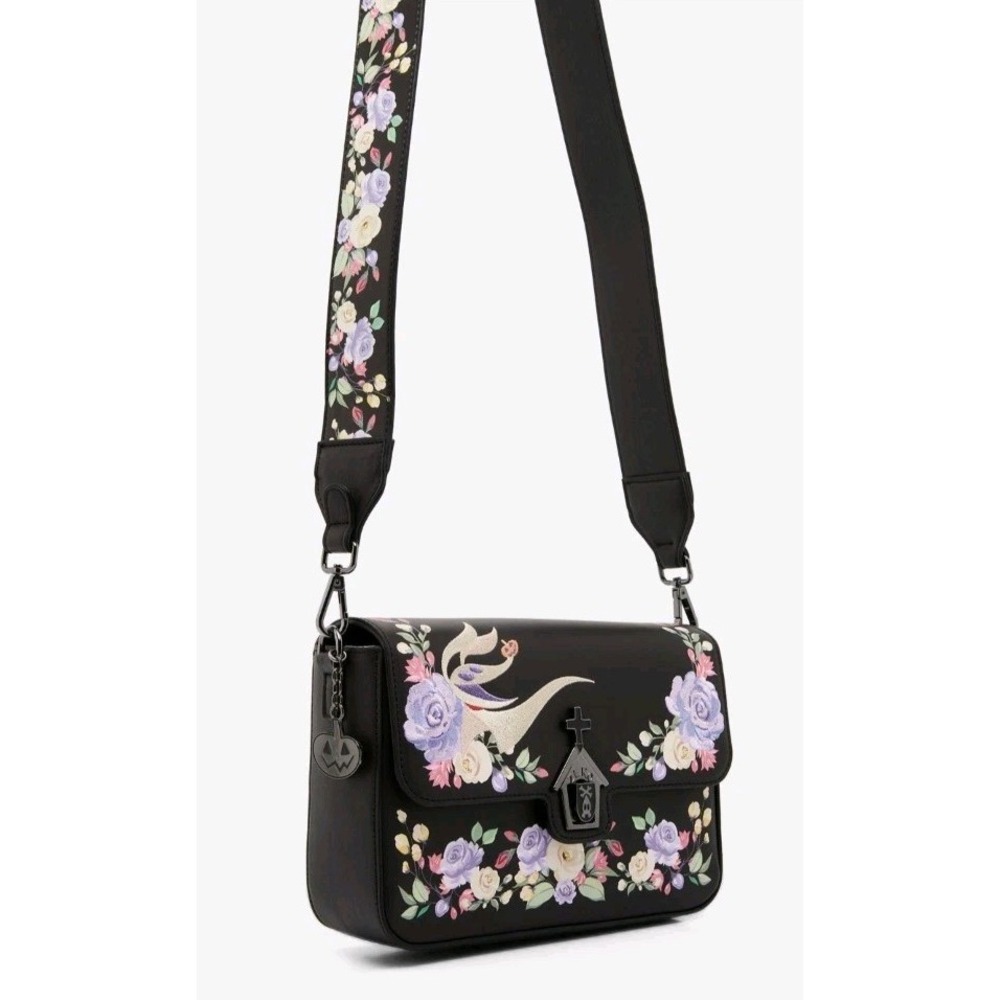 NEW Loungefly Disney The Nightmare‎ Before Christmas Zero Floral Crossbody Bag